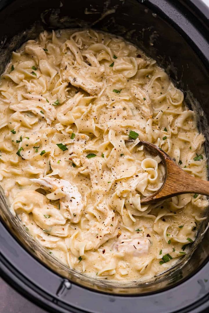 Chicken and Noodles in the Slow Cooker